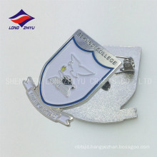 Customized metal silver souvenir soft enamel students pin